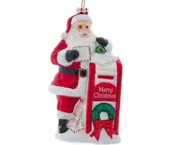 Santa Mailing Letter Christmas Ornament