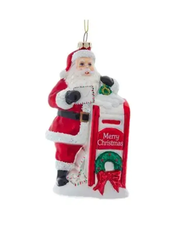 Santa Mailing Letter Christmas Ornament