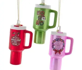 Festive Holiday Travel Mug Ornament