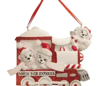 North Pole Express Bear Family Of 3