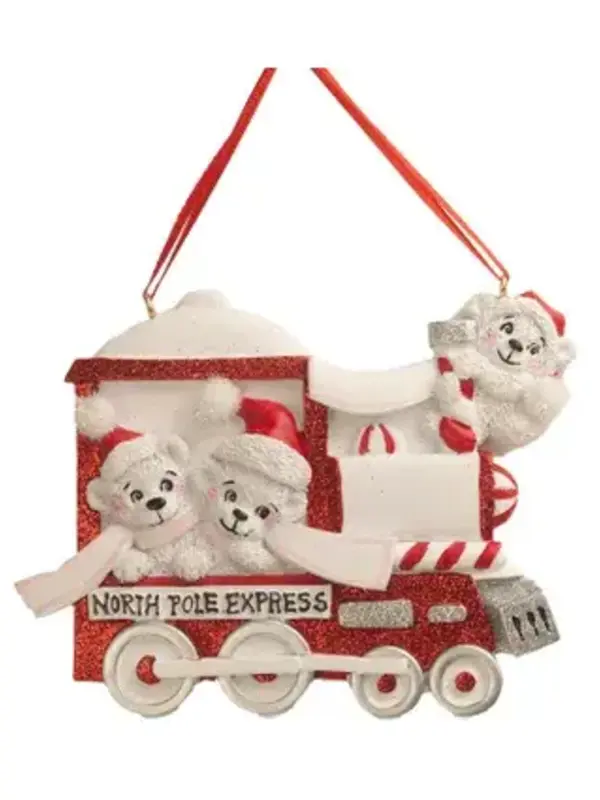 North Pole Express Bear Family Of 3