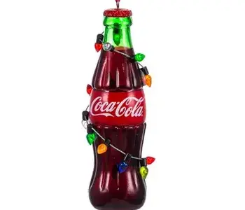 Coca-Cola Bottle Ornament with Christmas Lights