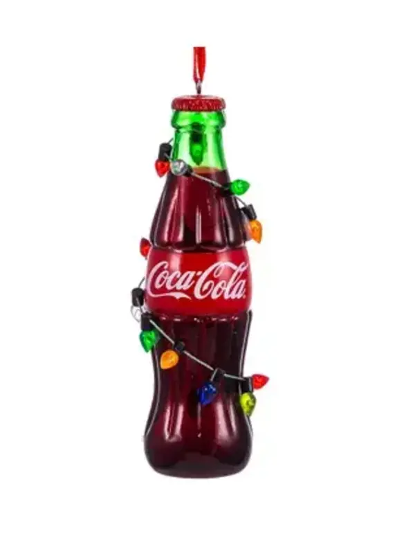 Coca-Cola Bottle Ornament with Christmas Lights