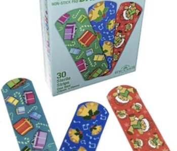 Holiday-Themed Bandages – 30 Sterile Strips