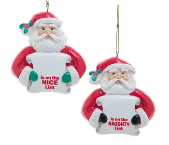Santa's Naughty or Nice List Ornaments