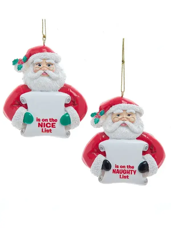 Santa's Naughty or Nice List Ornaments