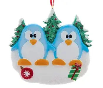 Penguin Family of 2 Ornament
