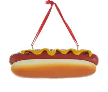 Hot Dog Christmas Ornament