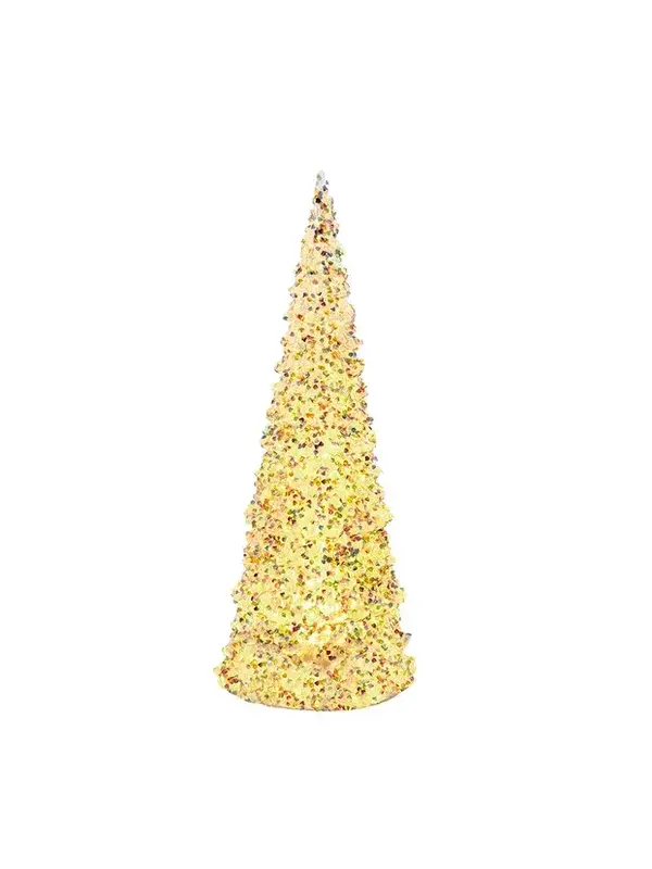 Lighted Acrylic Glitter Christmas Tree 13"