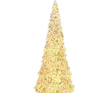 Lighted Acrylic Glitter Christmas Tree 15.5"