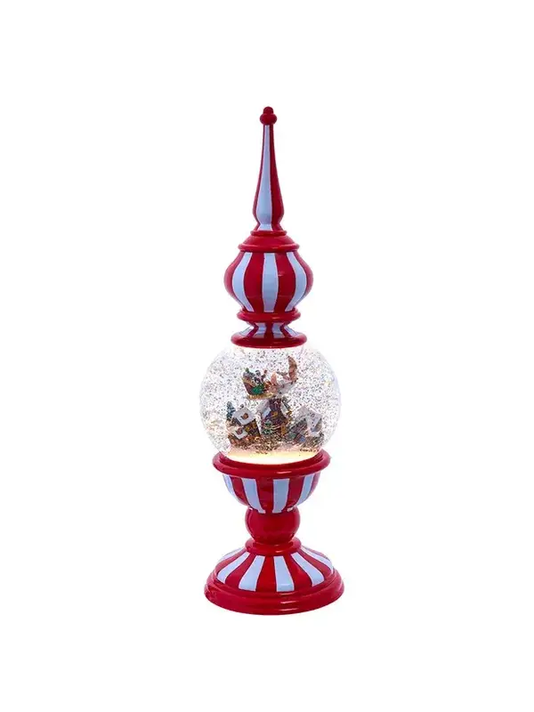 Lighted Tower With Santa Scene Village
