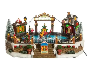 Musical Ice Hockey Rink Table Piece