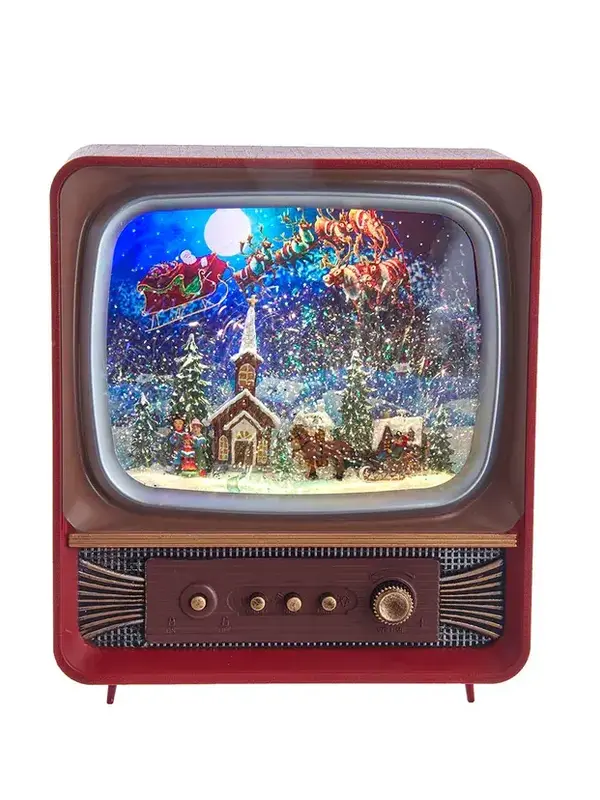 Musical Water Santa TV Lantern