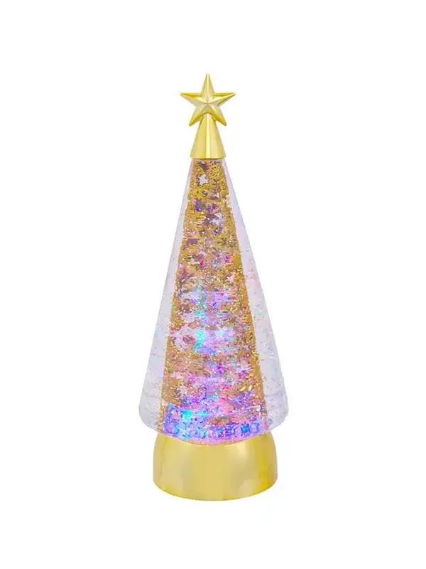 Rotating Christmas Tree With Spinning Glitter Water