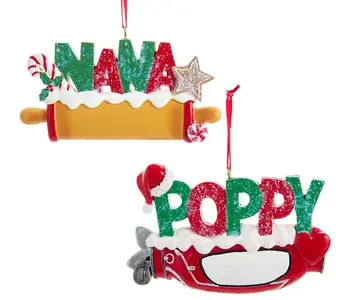 Nana and Poppy Ornament