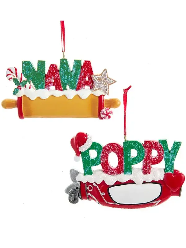 Nana and Poppy Ornament