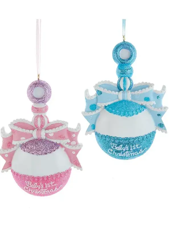 Baby’s First Christmas Ornament – Glittery Pacifier Design