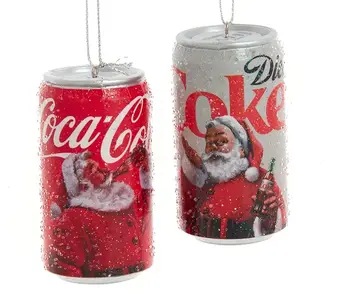 Coca-Cola Santa Can Ornaments