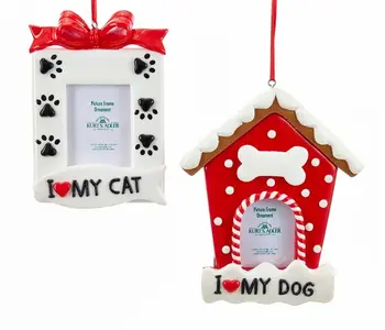 I ❤️ My Cat & Dog Photo Frame Ornaments