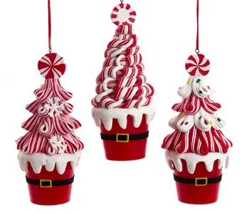 Peppermint Swirl Christmas Tree Ornament