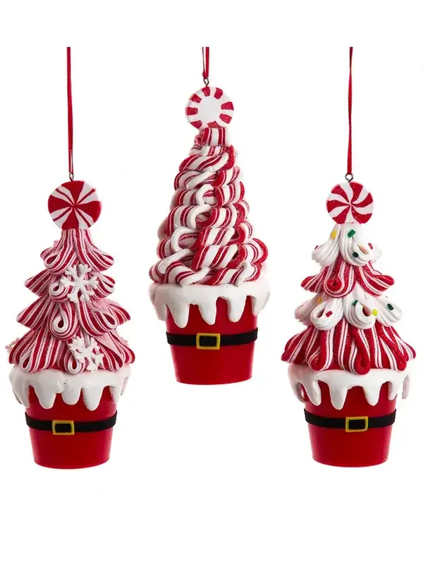 Peppermint Swirl Christmas Tree Ornament