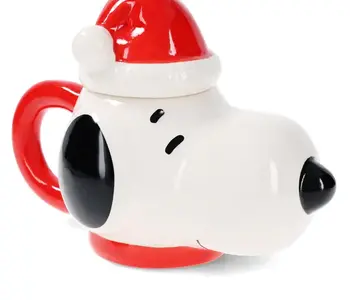 Peanuts Snoopy Santa Molded Mug with Lid (14.5oz)