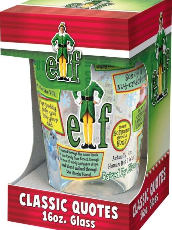 Elf The Movie Classic Quotes Drinking Glass (16oz)