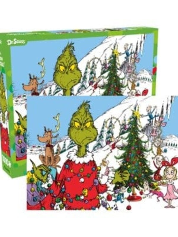 Grinch Christmas 1000 Piece Glitter Snow Jigsaw Puzzle