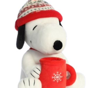 12" WINTER HAT SNOOPY WITH MUG