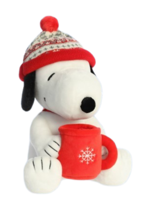 12" WINTER HAT SNOOPY WITH MUG