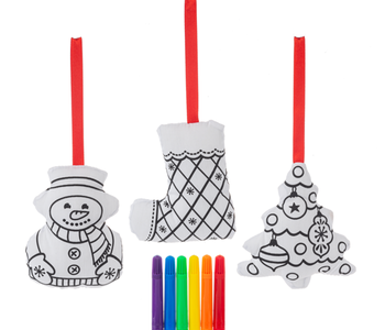 Mini Coloring Kit - Holiday Ornaments