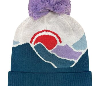 Grand Recycled Beanie - Mountain Sunset/ Purple