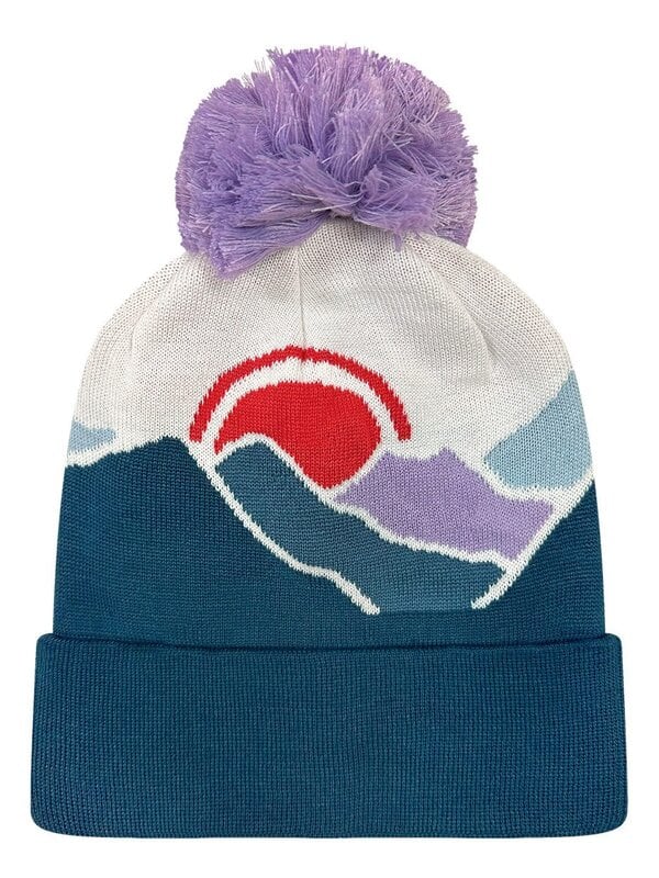 Grand Recycled Beanie - Mountain Sunset/ Purple