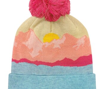 Grand Recycled Beanie - Mountain Morning Aqua/ Peach