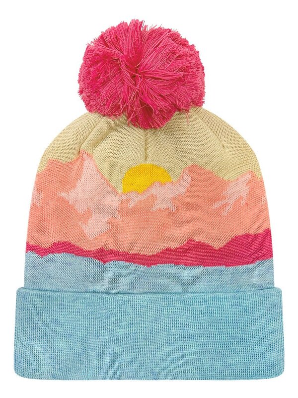 Grand Recycled Beanie - Mountain Morning Aqua/ Peach