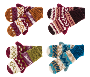 Wool Knit Mitten Pairs
