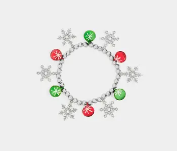 Christmas Charm Jingle Bracelet - Silver