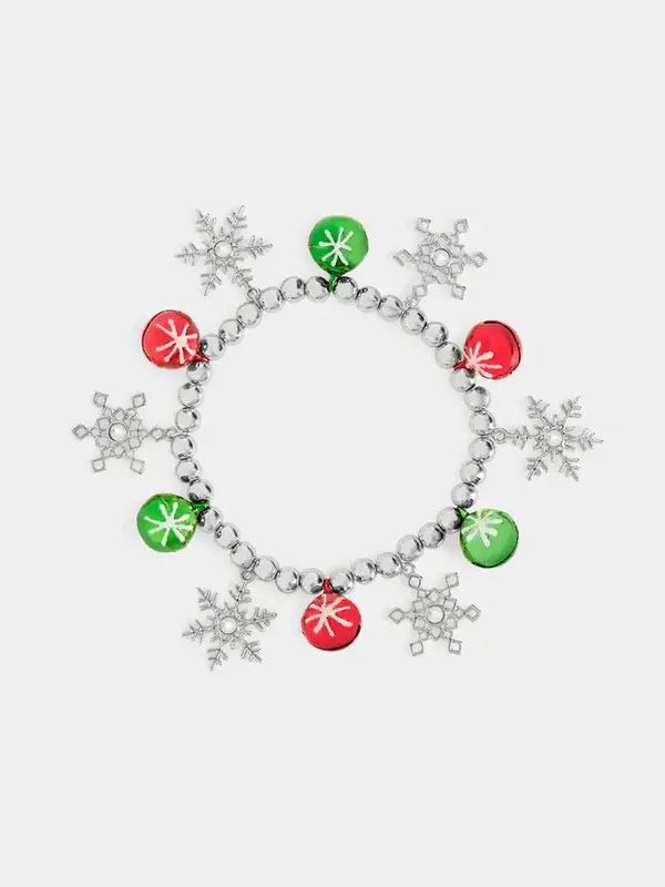Christmas Charm Jingle Bracelet - Silver