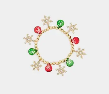 Christmas Charm Jingle Bracelet - Gold