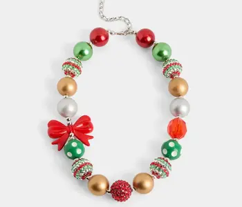 Holiday Cheer Bow Necklace