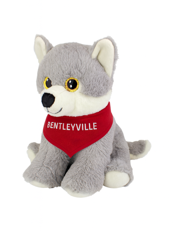 10" Big Eye Wolf w/Bandana
