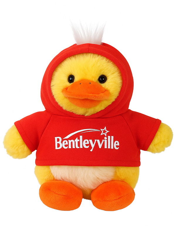 8" Chubby Duck, Yellow w/Hoodie