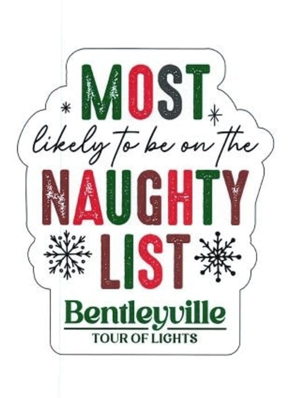 Naughty List Sticker