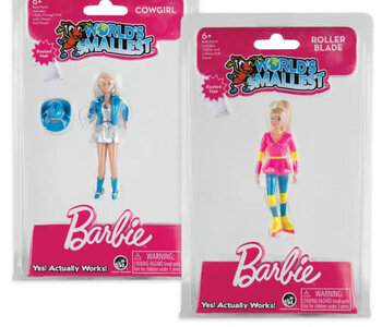 World's Smallest Barbie Cowgirl and Rollerblader
