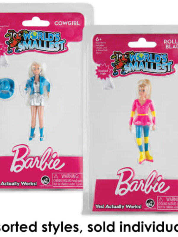 World's Smallest Barbie Cowgirl and Rollerblader