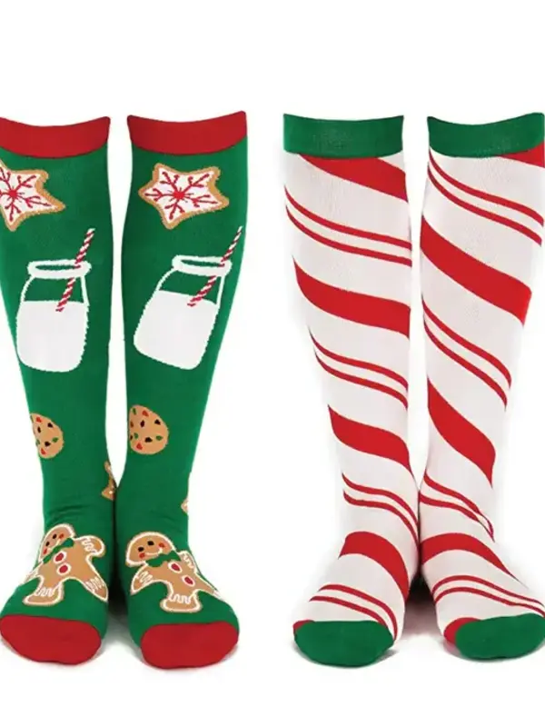 Christmas Cookies & Candy Knee High Socks (2 Pack)