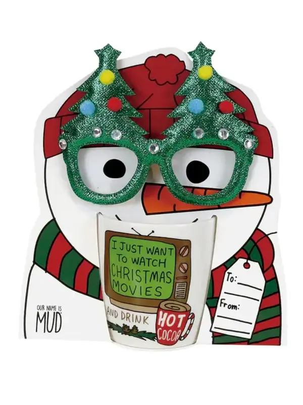 COZY SNOWMAN MUG & GLASSES SET