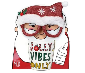 JOLLY SANTA MUG & GLASSES SET