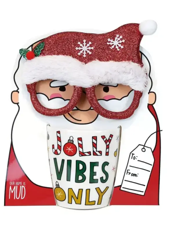 JOLLY SANTA MUG & GLASSES SET