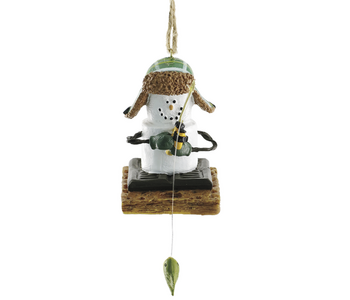 S'MORE ICE FISHERMAN  ORNAMENT